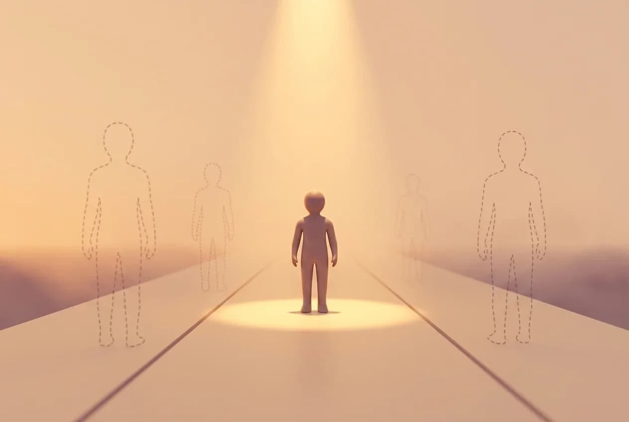 Figure alone with ghost teammates